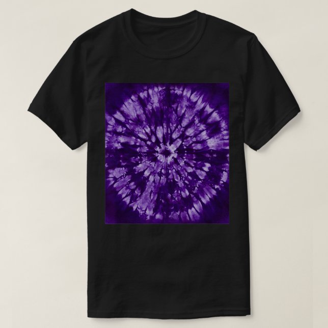 Camiseta Purple Batik Tie Dye Bohemian pattern  (Diseño del anverso)