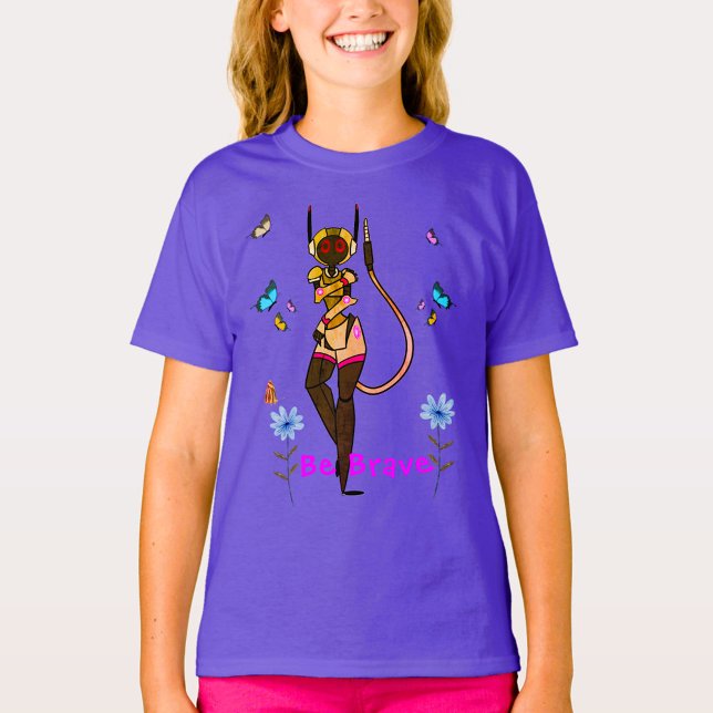 Camiseta Purple Be Brave Fun Art (Subido por el creador)