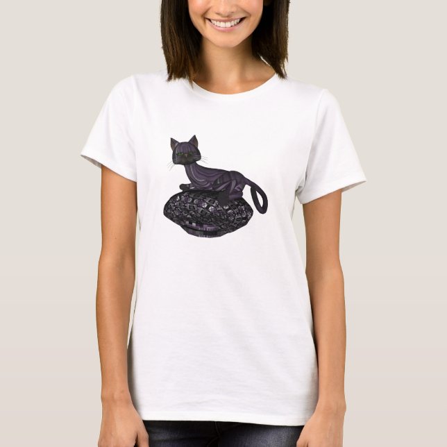 Camiseta Purple Cat Napping (Anverso)