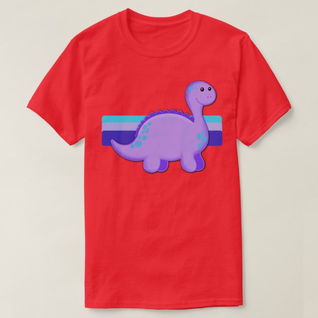 Camiseta Purple Dinosaur (Diseño del anverso)