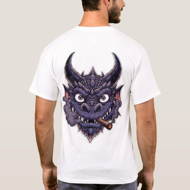 Camiseta Purple Dragon Fantasy Graphic (Reverso)