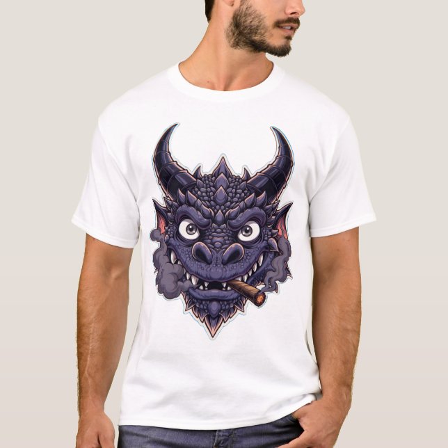 Camiseta Purple Dragon Fantasy Graphic (Anverso)