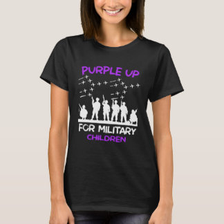 Camiseta Purple en el mes de abril niño militar MOMC Milit