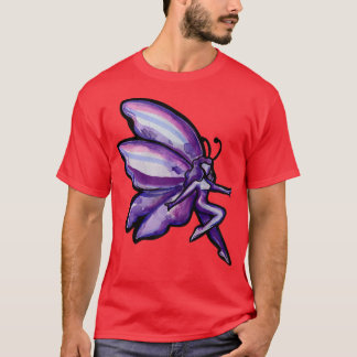 Camiseta Purple Fairy Art morado fae fairy gardening