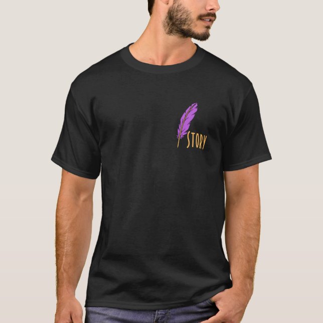 Camiseta Purple Feather Story (Anverso)