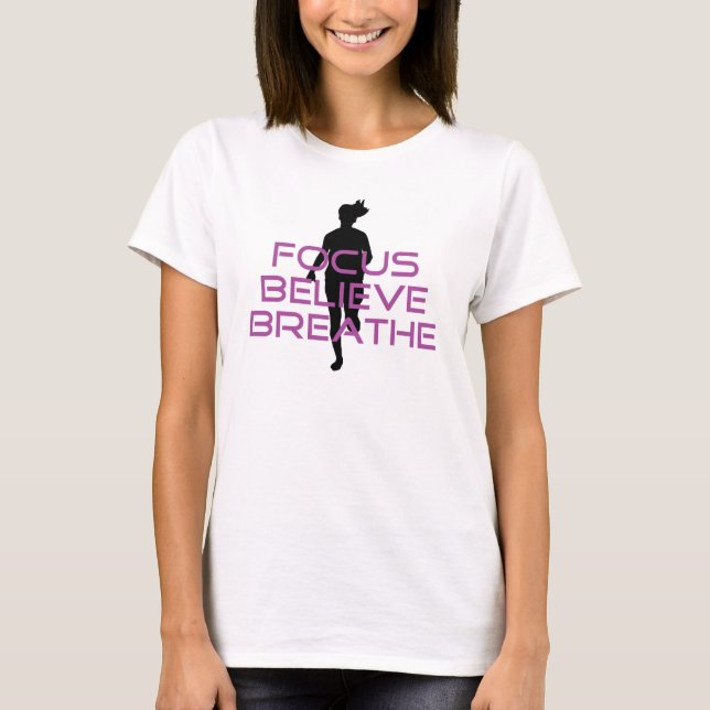 Camiseta Purple Focus Cree Que Respira (Anverso)