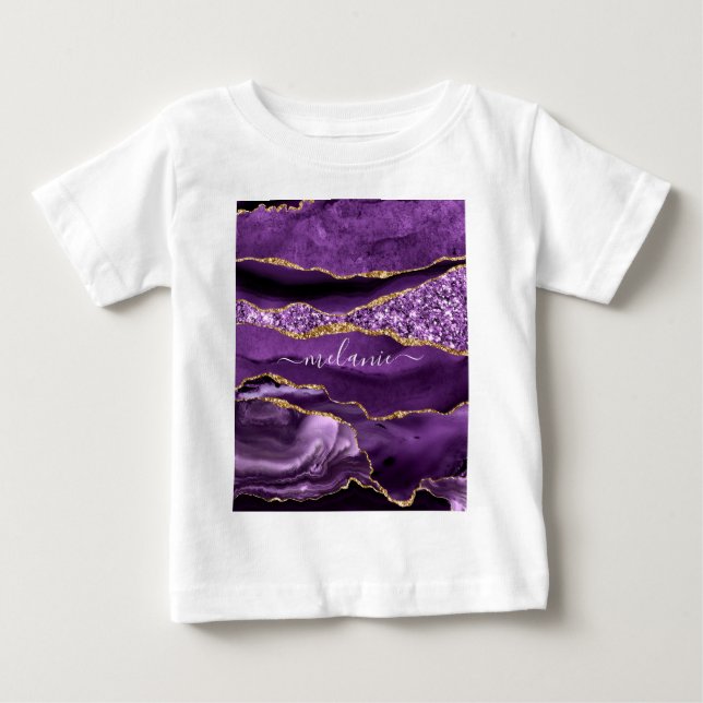 Camiseta Purple Gold Baby con nombre personalizado (Anverso)