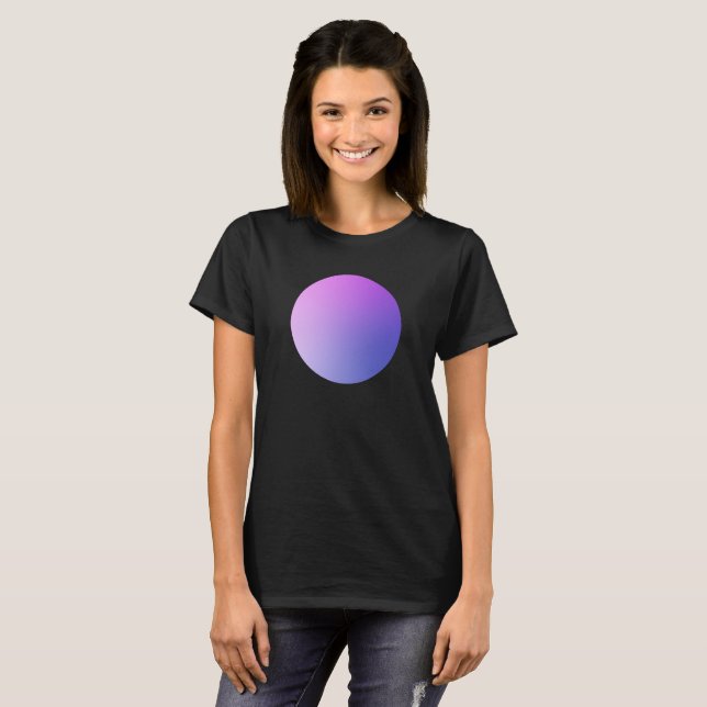 Camiseta Purple Gradient Circle Vignette Abstract Design (Anverso completo)