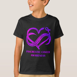 Camiseta Purple Heart Hope Love Faith Pancreatic Cancer Awa