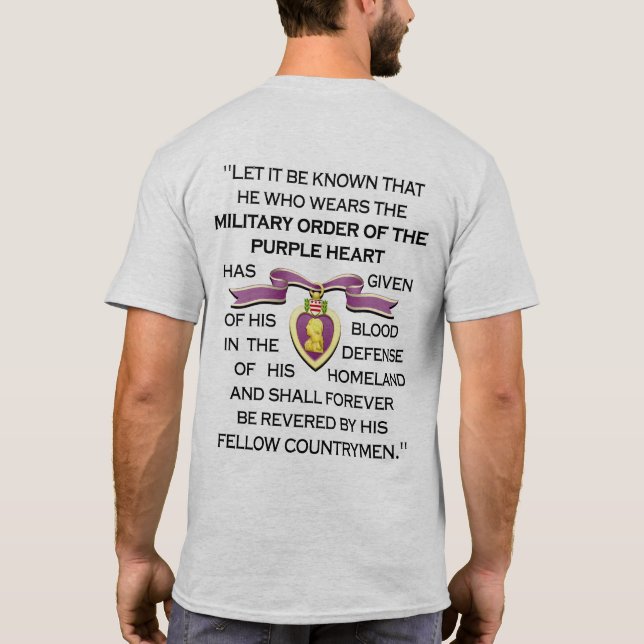 Camiseta "PURPLE HEART QUOTE" T-Shirt (Reverso)