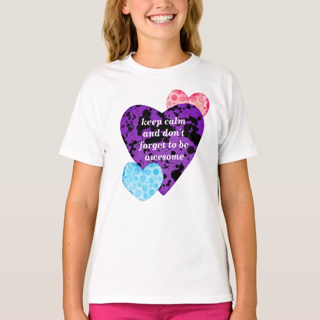 Camiseta Purple heart vibrant red love (Anverso)