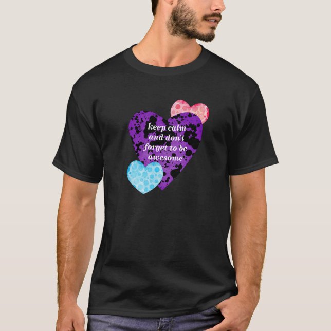Camiseta Purple heart vibrant red love (Anverso)