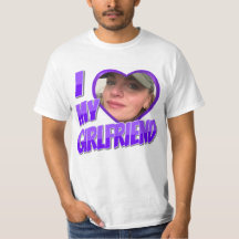 Purple I Love My Girlfriend Photo T-Shirt