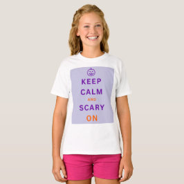 Camiseta Purple Keep Calm and Scary En el Chica de texto de