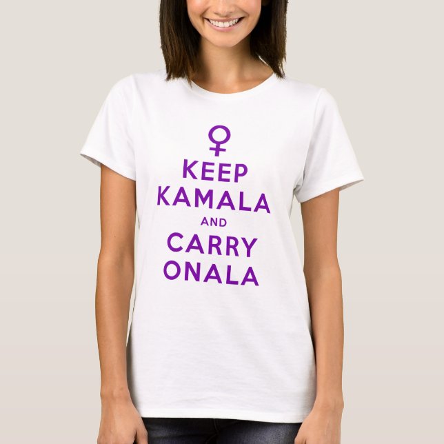Camiseta Purple Keep Kamala y Carry Onala (Anverso)