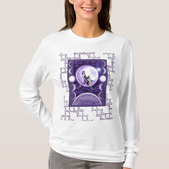 Camiseta Purple Moon Child (Anverso)