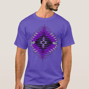 Camiseta Purple Native American Southwest Style Sunburst