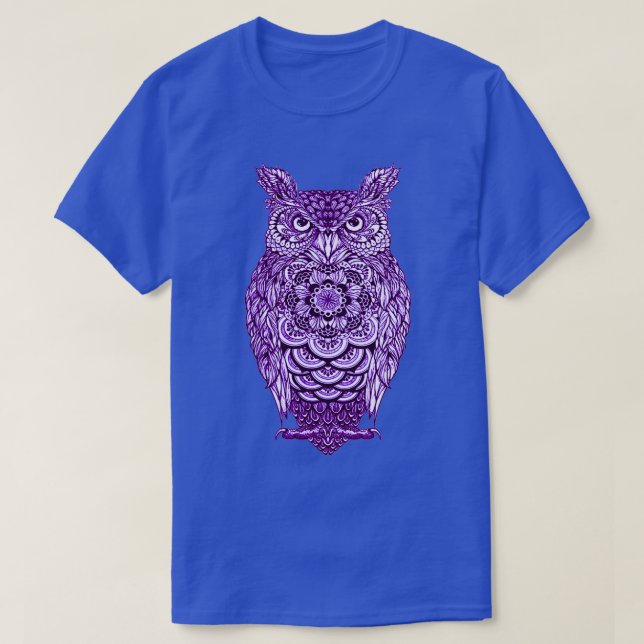 Camiseta Purple Owl Fun Bird Graphic For Owl Lovers (Diseño del anverso)