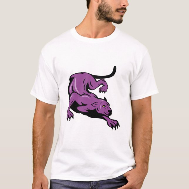 CAMISETA PURPLE PANTHER PERSONALIZADO GRAN CAT GATOS GRANDE (Anverso)