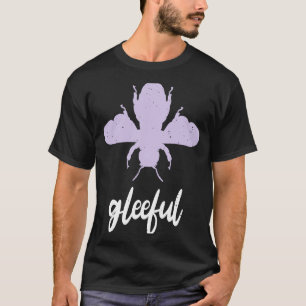 Camiseta Purple Pastel Bee Gleeful Motivation Be Gleeeeed