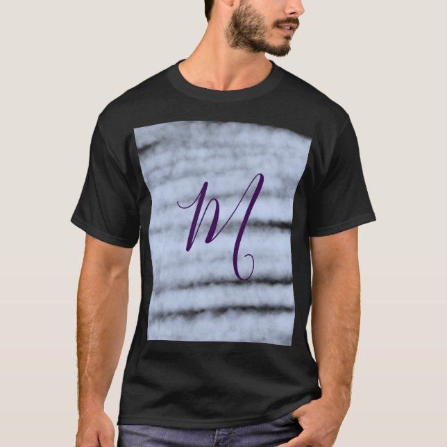 Camiseta Purple pastel watercolor monogram name letterretro (Anverso)