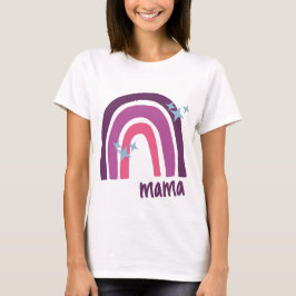 Camiseta Purple Pink Bohemian Rainbow Personalized mama