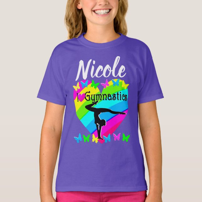 CAMISETA PURPLE RAINBOW ME ENCANTA EL DISEÑO DE GIMNASTICAS (Anverso)