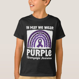 Camiseta Purple Rainbow Support Fibro Warrior Fibromialgia