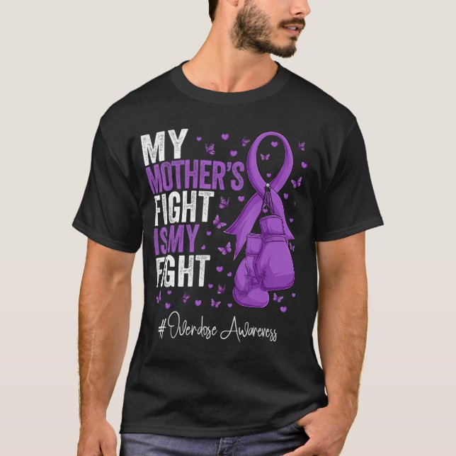 Camiseta Purple Ribbon Mother Overdose Awareness (Anverso)