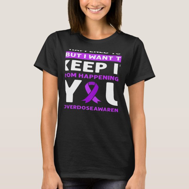 Camiseta Purple Ribbon Overdose Awareness (Anverso)