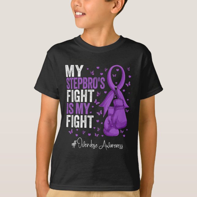 Camiseta Purple Ribbon Stepbrother Overdose Awareness  (Anverso)