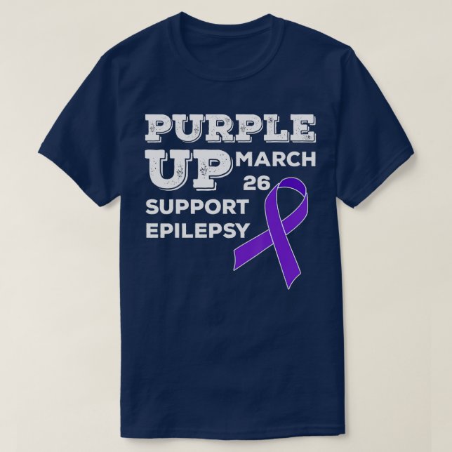 Camiseta Purple UP 26 de marzo apoya el Día de Conciencia s (Diseño del anverso)