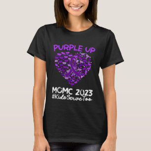 Camiseta Purple Up En Abril Mes Milicia Militar Infantil MO