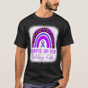 Camiseta Purple Up for Kids Military Child Mes blanqueado R
