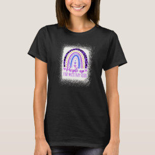 Camiseta Purple Up For Kids Military Child Mes Bleached R