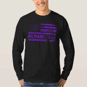 Camiseta Purple Up For Military Child Mes Dandelion Spark