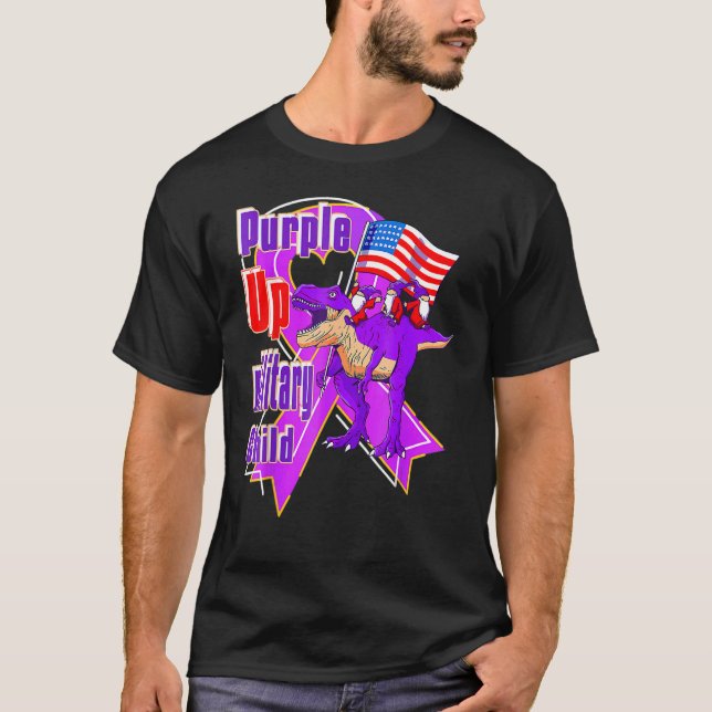 Camiseta Purple Up For Military Child Mes Dandelion Spark (Anverso)