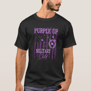 Camiseta Purple Up For Military Child Mes Dandelion Spark