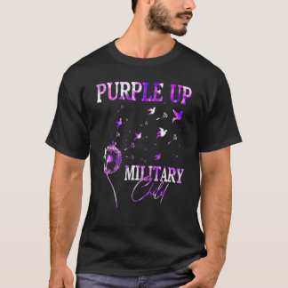 Camiseta Purple Up For Military Child Mes Dandelion Tie D