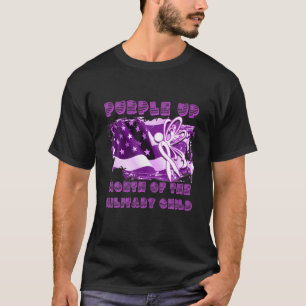 Camiseta Purple Up For Military Child Monuflage EE.UU.