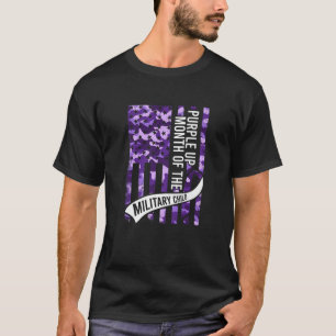 Camiseta Purple Up For Military Child Monuflage EE.UU.