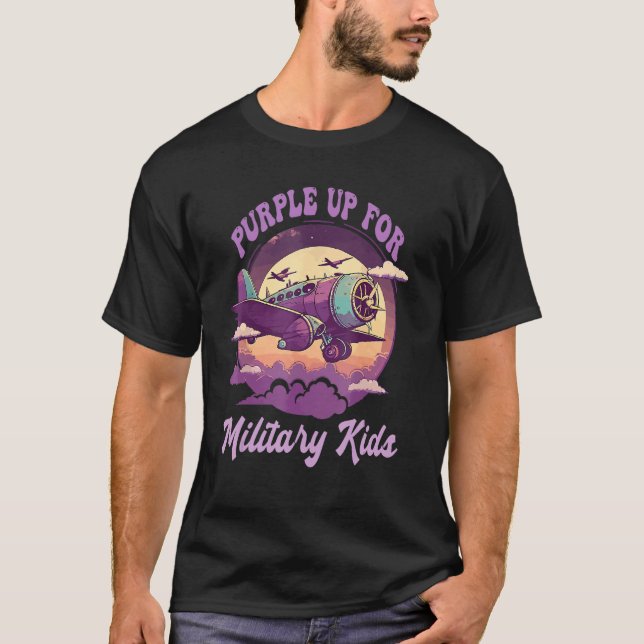 Camiseta Purple Up for Military Kids   Military Child Month (Anverso)