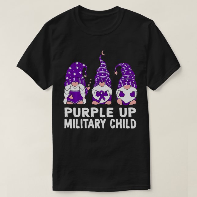 Camiseta Purple up for Military Kids Military Child Month G (Diseño del anverso)