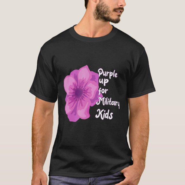 Camiseta Purple Up For Military Kids Strong Mes Awareness (Anverso)