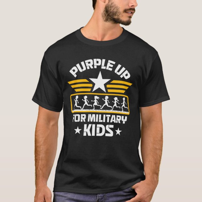Camiseta Purple Up For Military  Little Heroes Childpur boy (Anverso)