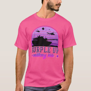 Camiseta Purple Up Military Child Month Sparkle Bandera de