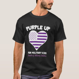Camiseta Purple Up para niños militares diseño único diseño