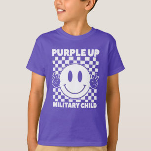 Camiseta Purple Up Para Niños Militares Mes De Niños Milita