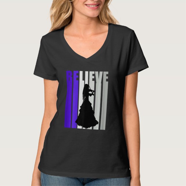 Camiseta Purple Violin Retro Girls Text Violinist Quotes Wo (Anverso)