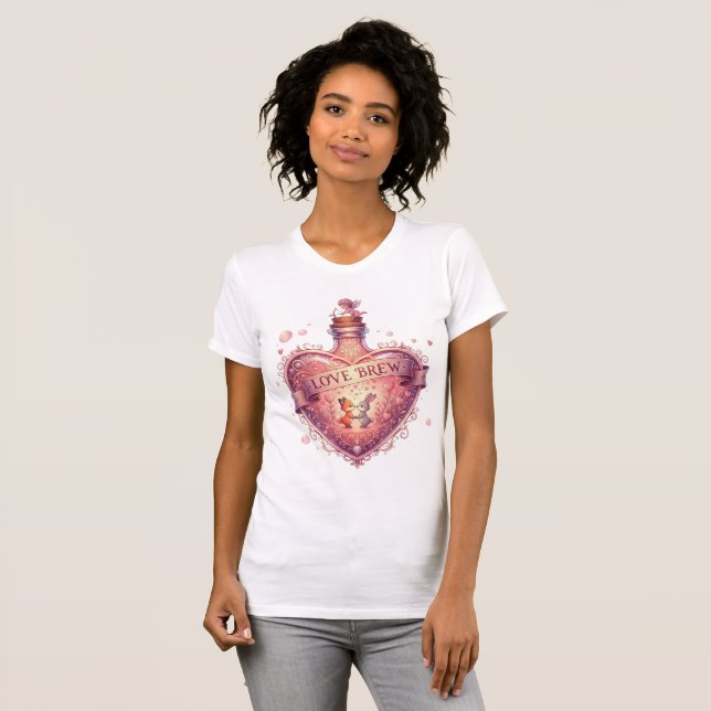 Camiseta Purple Watercolor Heart with Butterfly T-Shirt (Anverso completo)